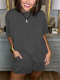 New Ribbed Top and Short Set (Buy 2 Free Shipping)