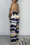 Women's Tie Dye Bow Halter Neck Top & Trouser Co-Ord