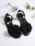 Women’s Bow Flat Sandals – Comfortable Casual Summer Shoes