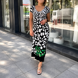 Casual Printed Short Sleeve Dress
