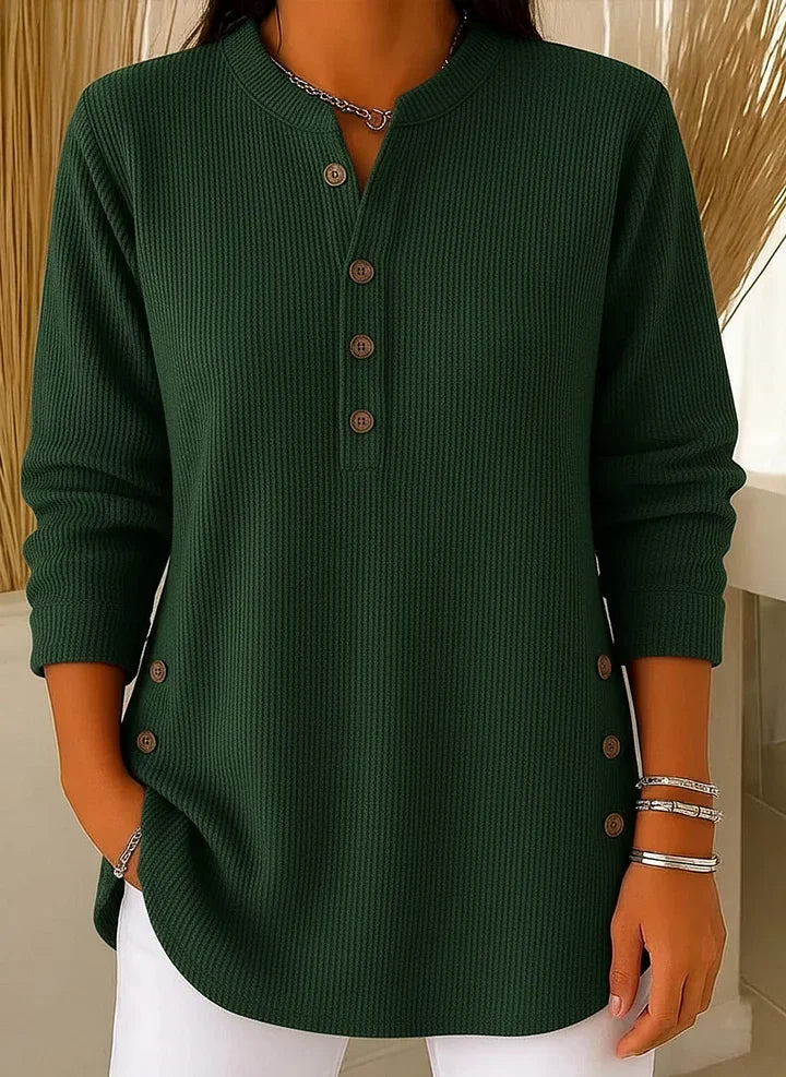 Women's Solid Colour Crew Neck Long Sleeve Casual Knit Pullover