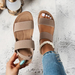 Women’s Elastic Wedge Sandals – Comfortable Summer Walking Shoes