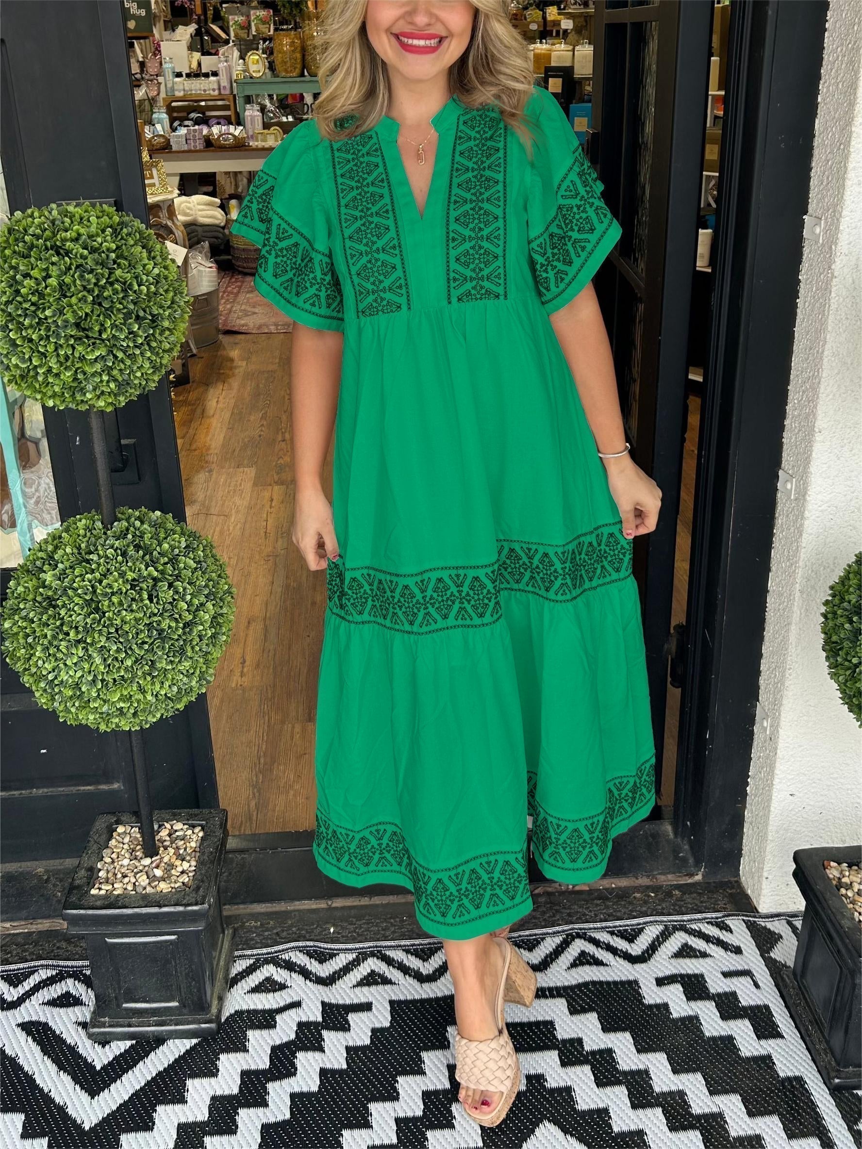 Women's V-Neck Boho Maxi Dress (Buy 2 Free Shipping)