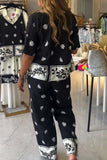 Women's casual printed two-piece set