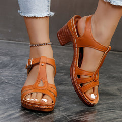 Fashionable Comfortable Orthopedic Platform Chunky Heels Sandals